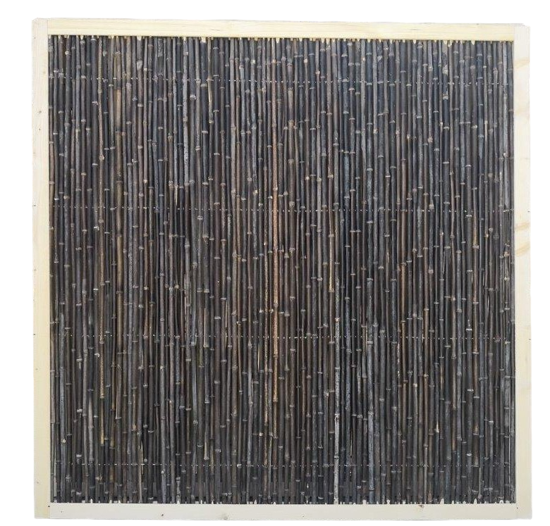 Bamboeschutting Donker Houten Frame 180X180